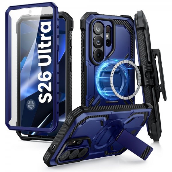 Supcase Samsung Galaxy S26 Ultra Cover ArmorBox Clip MagSafe Blå