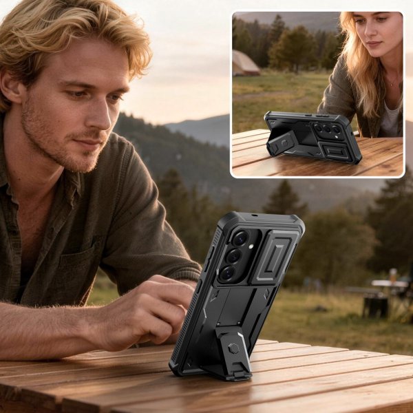 Tech-Protect Samsung Galaxy S26 Cover Kevlar Cam+ Sort