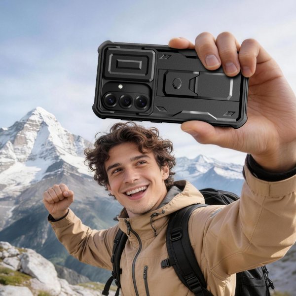 Tech-Protect Samsung Galaxy S26 Cover Kevlar Cam+ Sort