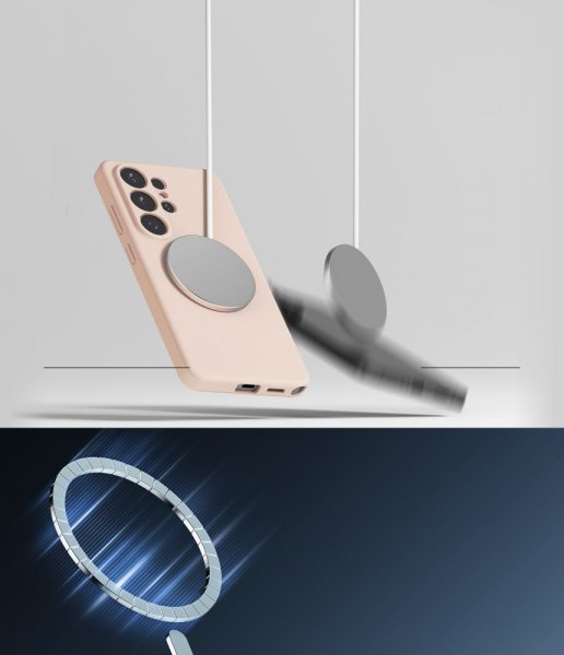 Ringke Samsung Galaxy S26 Ultra Cover Silicone Magnetic Pink