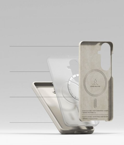 Ringke Samsung Galaxy S26 Plus Cover Silikone Magnetic Beige