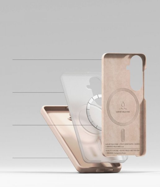 Ringke Samsung Galaxy S26 Skal Silikone Magnetic Rosa