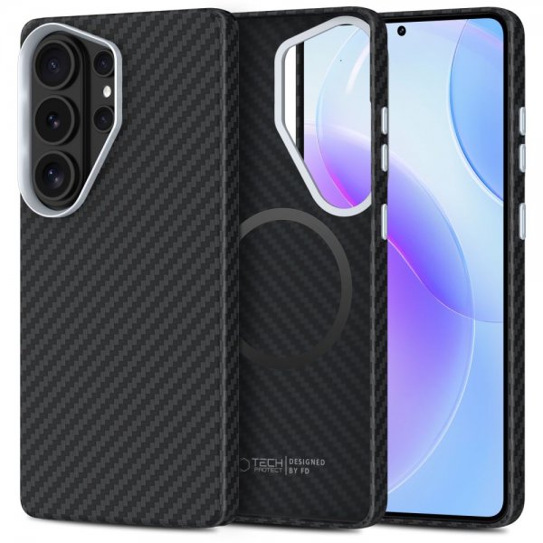 Tech-Protect Samsung Galaxy S26 Ultra Cover Ion Carbon MagSafe Sort