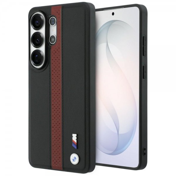 BMW Samsung Galaxy S26 Ultra Cover Perforated Stripe MagSafe Sort Rød