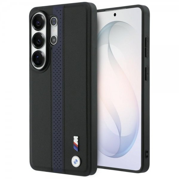 BMW Samsung Galaxy S26 Ultra Cover Perforated Stripe MagSafe Sort Blå