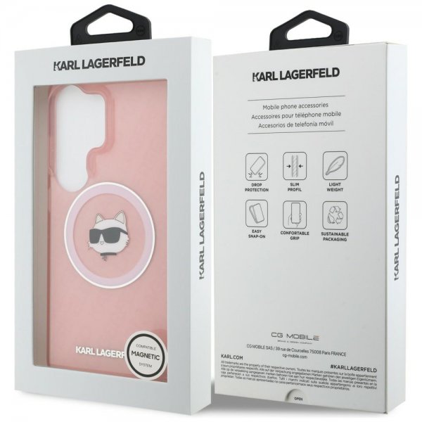 Karl Lagerfeld Samsung Galaxy S26 Ultra Cover Choupette MagSafe Rosa