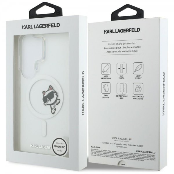 Karl Lagerfeld Samsung Galaxy S26 Ultra Cover Choupette Peekaboo MagSafe Transparent