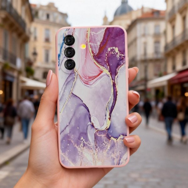 Tech-Protect Samsung Galaxy A57 Cover Icon Pink Marble