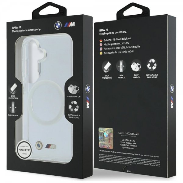 BMW Samsung Galaxy S26 Cover Metal Logo MagSafe Transparent