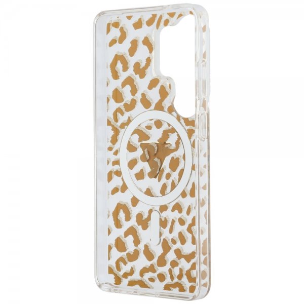 Guess Samsung Galaxy S26 Ultra Cover Leopard Print MagSafe Brun