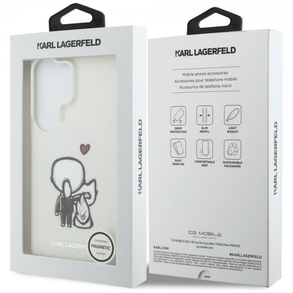 Karl Lagerfeld Samsung Galaxy S26 Ultra Cover Karl & Choupette MagSafe Hvid