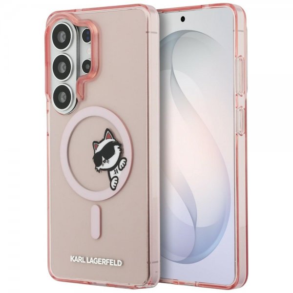 Karl Lagerfeld Samsung Galaxy S26 Ultra Cover Choupette Peekaboo MagSafe Rosa