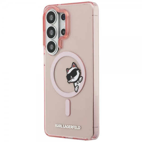 Karl Lagerfeld Samsung Galaxy S26 Ultra Cover Choupette Peekaboo MagSafe Rosa