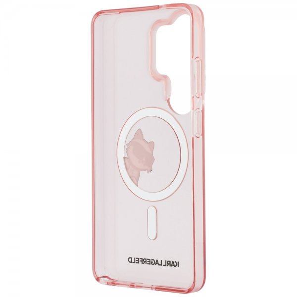 Karl Lagerfeld Samsung Galaxy S26 Ultra Cover Choupette Peekaboo MagSafe Rosa