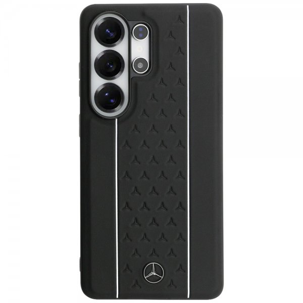 Mercedes Benz Samsung Galaxy S26 Ultra Cover Laurel Leaves Stripes MagSafe Sort Hvid