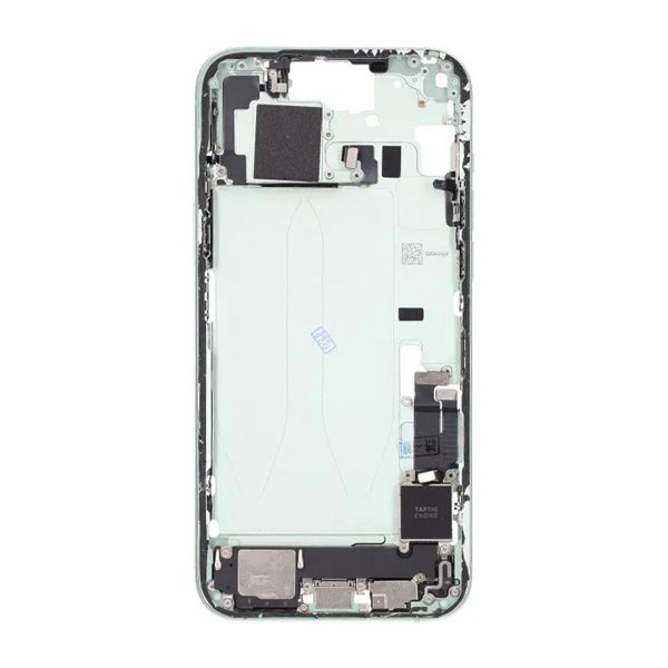 Mellemramme med smådele til iPhone 15 Plus - Grøn OEM