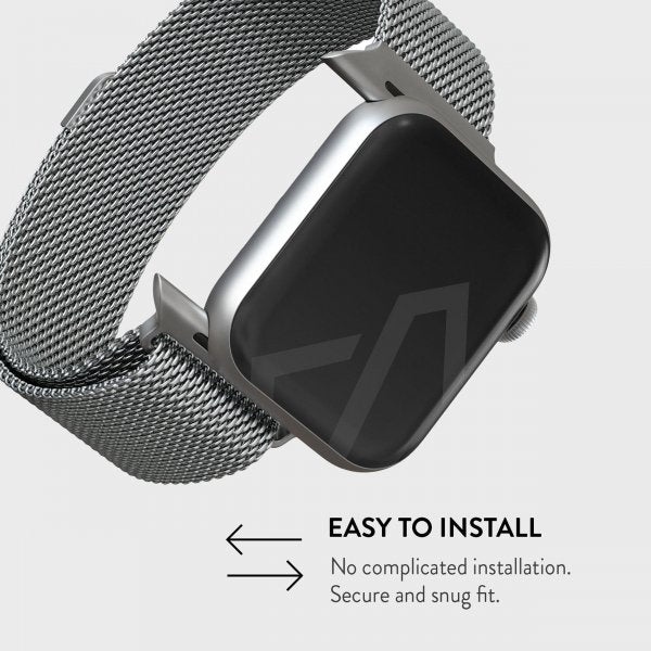 Burga Apple Watch 44/45/46mm/Ultra 49mm Rem Metal Mesh Sølv