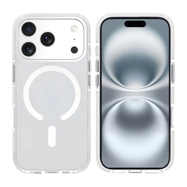 iPhone 17 Pro Cover Stødsikkert MagSafe Hvid