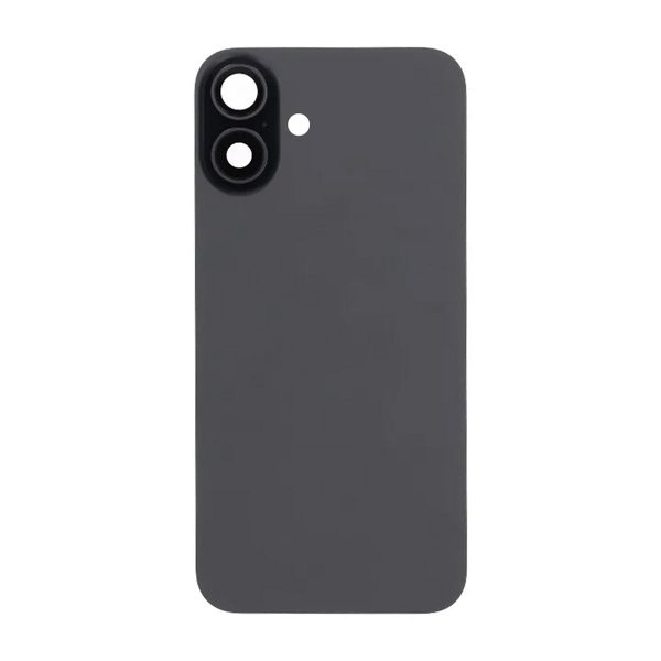 iPhone 16 Plus Bagside Glas med Magnet og Kameralinse - Sort