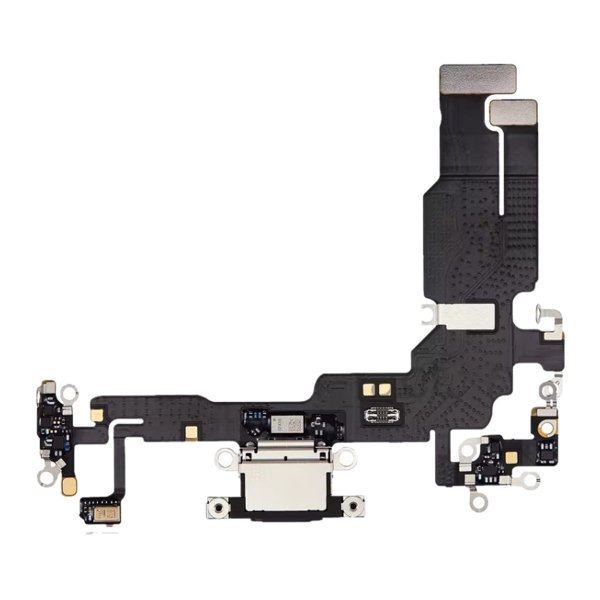 Ladekontakt med Flexkabel til iPhone 15 Plus - Sort