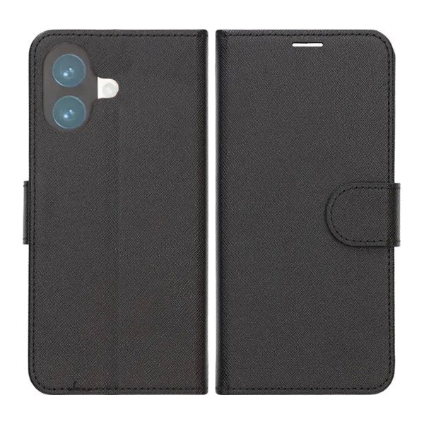 iPhone 17 Cover med Kortlomme og Standfunktion Sort