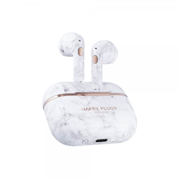 Happy Plugs Hope TWS Hvid Marmor