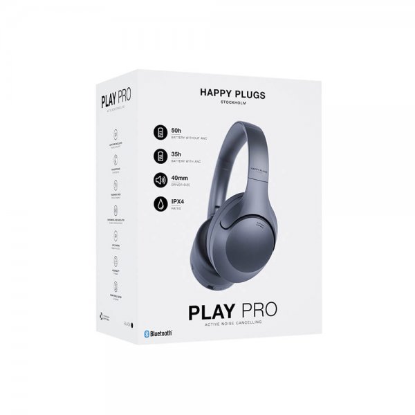 Happy Plugs Trådløse Hovedtelefoner Play Pro ANC Over-Ear Sort