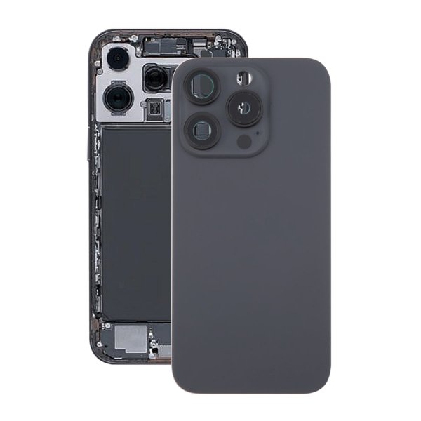 iPhone 16 Pro Bagside Glas med Magnet og Kameralinse - Sort Titanium