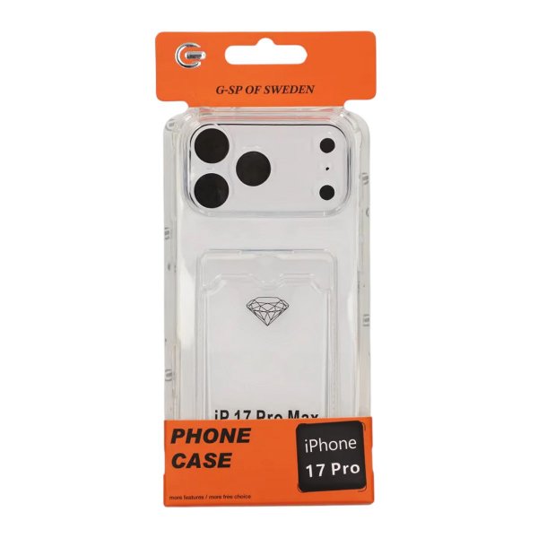 iPhone 17 Pro Cover Kortholder Transparent