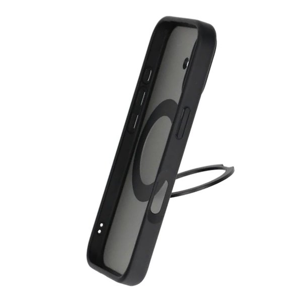 iPhone 17 Cover Roterbart MagSafe Stativ Sort