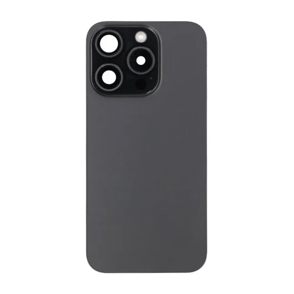 iPhone 15 Pro Bagside Glas Komplet OEM - Sort