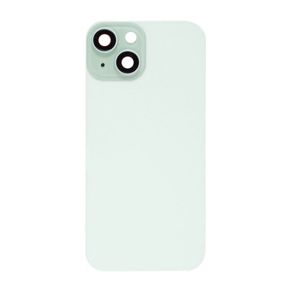 iPhone 15 Plus Bagside Glas med smådele - Grøn