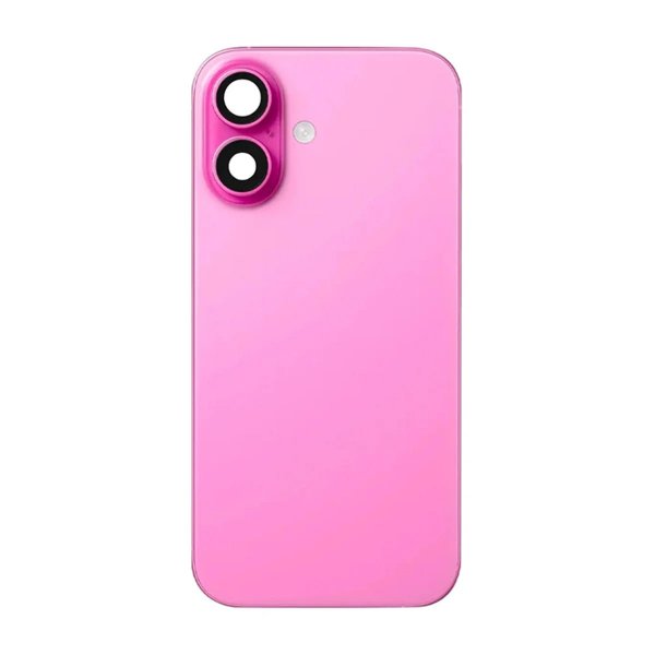 iPhone 16 Plus Bagside Glas med smådele - Rosa