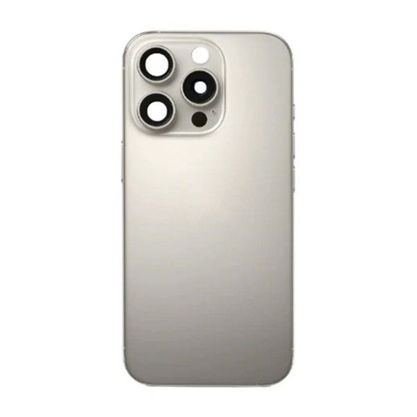 iPhone 16 Pro Max Bagside Glas med smådele - Naturlig Titanium