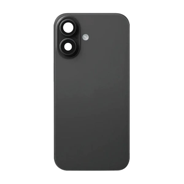 iPhone 16 Plus Bagside Glas med smådele - Sort