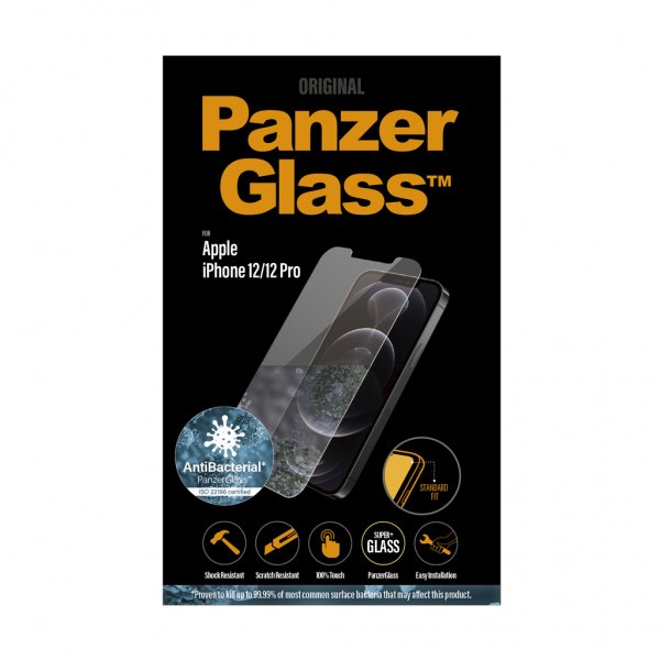 PanzerGlass iPhone 12/iPhone 12 Pro Skærmbeskyttelse Standard Fit