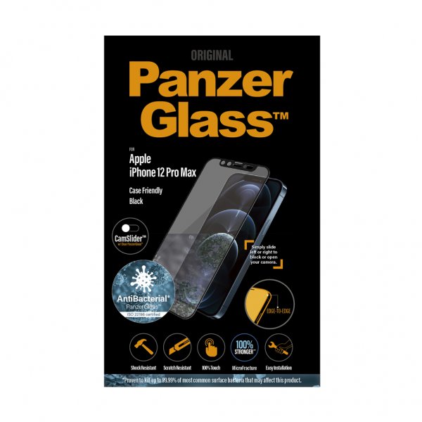 PanzerGlass iPhone 12 Pro Max Skærmbeskyttelse Edge-to-Edge Camslider