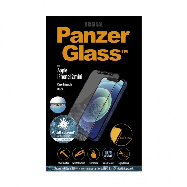 PanzerGlass iPhone 12 Mini Skærmbeskytter Kant-til-kant Anti-genskin
