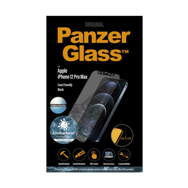 PanzerGlass iPhone 12 Pro Max Skærmbeskyttelse Kant-til-kant Anti-Glare