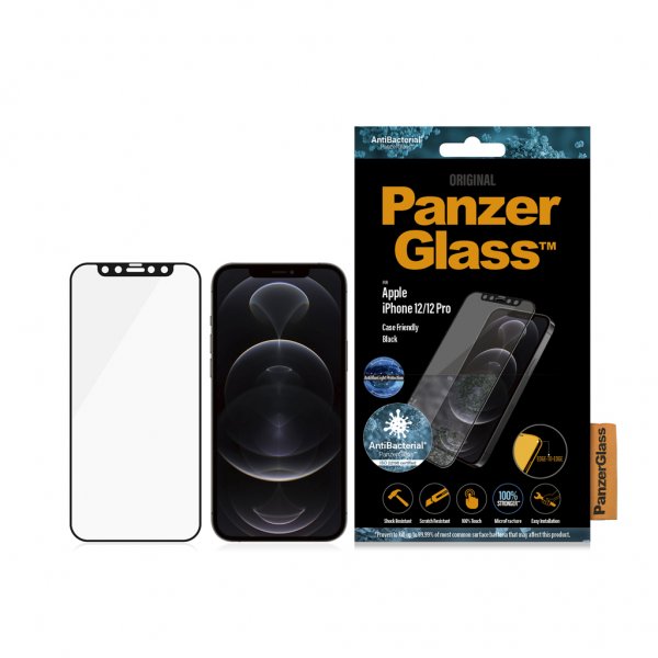PanzerGlass iPhone 12/iPhone 12 Pro Skærmbeskyttelse Edge-to-Edge Anti-Bluelight