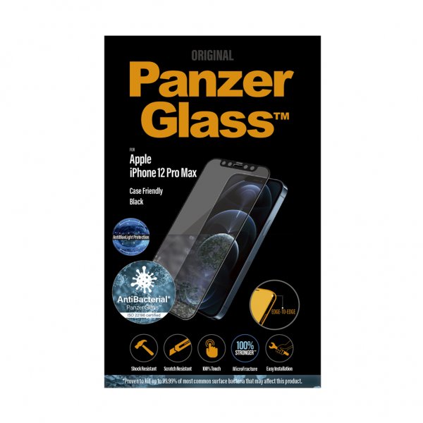 PanzerGlass iPhone 12 Pro Max Skærmbeskyttelse Edge-to-Edge Anti-Bluelight