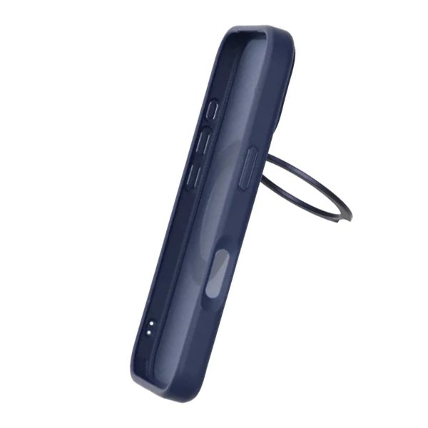 iPhone 17 Skal Roterbart MagSafe Stativ Blå