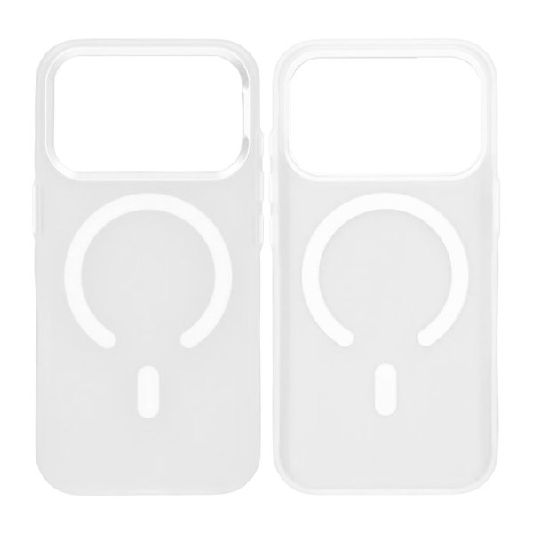 iPhone 17 Pro Max Cover Kameralinsebeskytter MagSafe Hvid Transparent