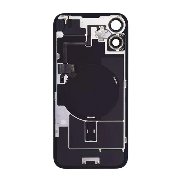 iPhone 16 Bagside Glas med smådele - Sort