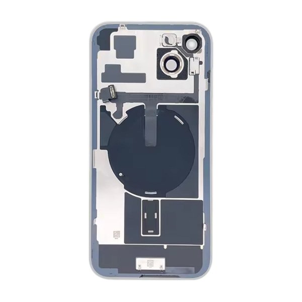 iPhone 15 Plus Bagside Glas med smådele - Gul