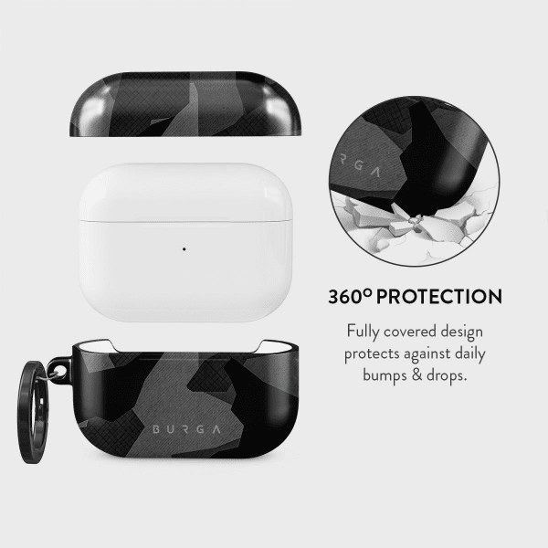 Burga AirPods Pro 2 Cover Design Night Black Camouflage