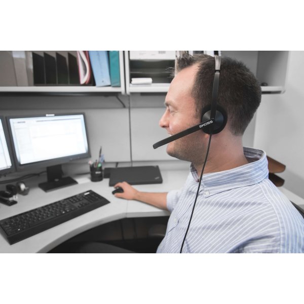 Koss Headset CS200-USB On-Ear Mic Sort
