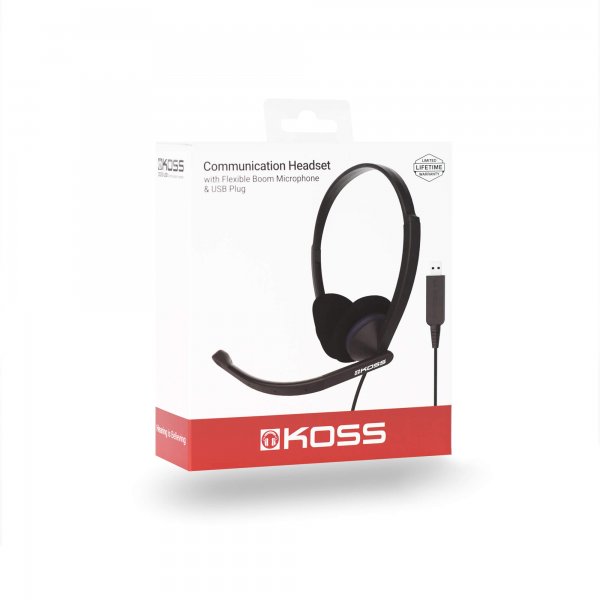 Koss Headset CS200-USB On-Ear Mic Sort