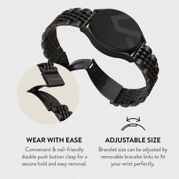 Burga Samsung Galaxy Watch 20mm Rem Metal Sort