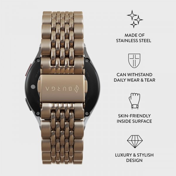Burga Samsung Galaxy Watch 22 mm urrem metal guld